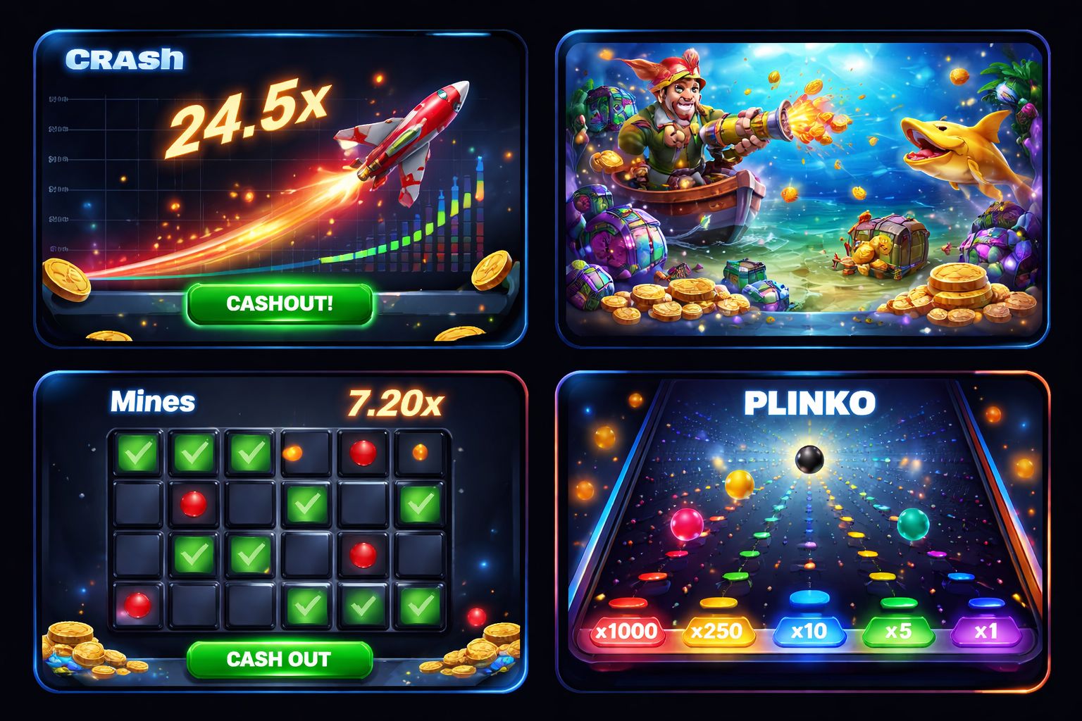 A880 crash game selection panel